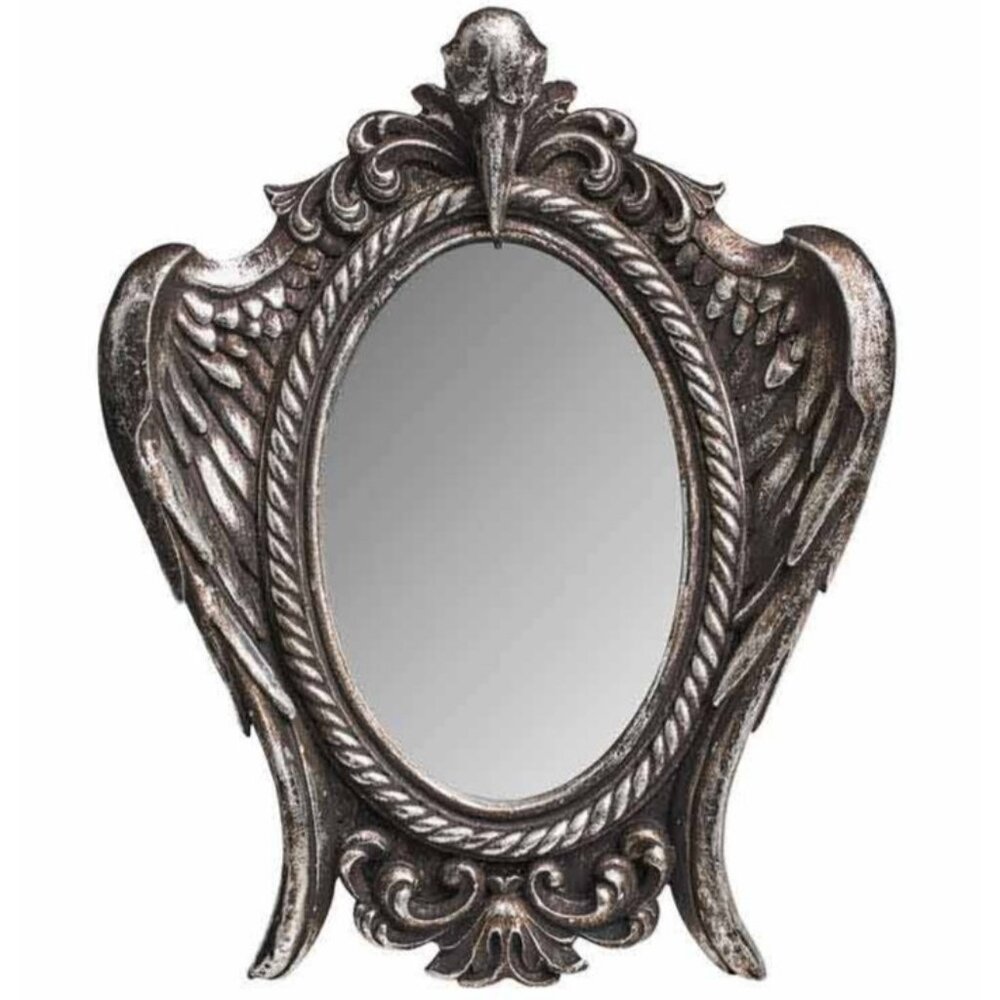 Alchemy Gothic My Soul From the Shadow Mirror Wall Free Standing Resin Decor